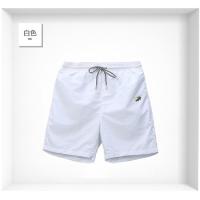 【卡帝乐鳄鱼】短裤男五分裤青年韩版宽松潮流时尚休闲沙滩裤 白色 M 建议90-110斤