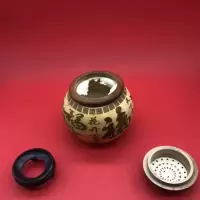天然蝈蝈葫芦文玩葫芦蛐蛐油葫芦扎嘴叫罐虫具烙画葫芦送小蝈蝈 花开富贵