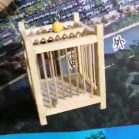蝈蝈笼蝈蝈养殖笼蝈蝈竹笼蝈蝈养笼小方笼到家 单间小方笼