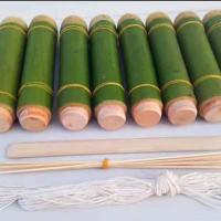 新鲜竹筒粽子的竹筒带塞子 劈开竹筒家用商用竹筒饭竹筒粽子模具 劈开款 外径3-3.5厘米10个装