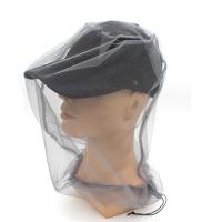 野外养蜂防飞絮柳絮网纱罩户外徒步钓鱼防蚊虫头套蚊帐帽渔夫帽罩 灰色