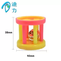 铃铛小玩具圆柱智力玩具组合套装铃铛管绕球训练鹦鹉鸟玩具铃铛球 1个圆柱铃铛玩具