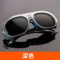 新款牛皮面罩电焊工专用防紫外线强光眼镜透明黑色玻璃护目镜耐磨 深色眼镜