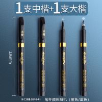 晨光秀丽笔书法练字钢笔式软笔可加墨毛笔小楷中楷大楷学生练字 2支装[大楷+中楷] 无赠品装