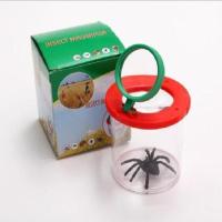 儿童昆虫观察盒放大镜昆虫收集盒采集箱抓蝴蝶网儿童户外探索玩具 酒红色 迷你款