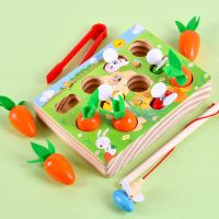 钓鱼拔萝卜捉虫玩具宝宝益智力开发儿童玩具男女小孩1到3-6一岁半 蜜蜂拔萝卜(带1根鱼竿)