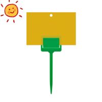 粘虫板诱虫板双面蝴蝶花边异形粘虫黄板灭杀飞虫家用花卉绿植盆栽 20*10粘虫板10张送2个地插