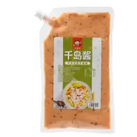 千岛酱商用1kg袋装水果蔬菜沙拉寿司涂抹汉堡寿司料理烘焙专用酱 千岛酱（1千克装）
