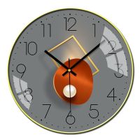 钟表简约现代餐厅北欧轻奢时钟光影创意挂钟客厅家用时尚免打孔钟 k801 20厘米直径(收藏关注送支架)