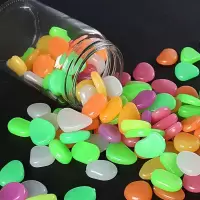 七彩夜光石夜明珠荧光石鱼缸底部夜光石头人造夜光造景鹅卵石 *[1色随机1个]