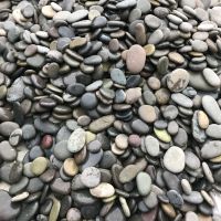 天然扁石头灰色鹅卵石鱼缸造景石头园艺铺路石子乌龟晒台河滩石 颜色随机扁石头5-10cm(9斤)