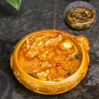 [招财聚宝盆]变色茶宠貔貅摆件招财金蟾蜍功夫茶具配件创意茶玩 如意吉祥聚宝盆[金玉款]送茶巾