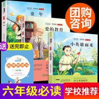 六年级必读课外书全套3册 童年书籍 高尔基正版原著完整版 爱的教育 小英雄雨来6上小学生阅读老师推荐上册经典书目名著快乐