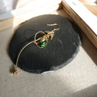 「杀死一只知更鸟」原创手作复古文艺星星小鸟造型长款耳环耳夹饰 一只 螺丝耳夹