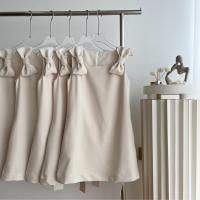 地球人间小甜茶白色蝴蝶结轻奢温柔风连衣裙女夏2021年新款 雅白 S