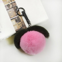 人间水蜜桃獭兔毛皮草桃心挂件包包挂饰粉嫩桃子毛球车钥匙扣礼物 桃粉色皮带扣