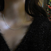 Annie|波光粼粼小众高级感锁骨链温柔气质我在人间贩卖星河项链 金色一条