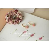 人间水蜜桃 手工水蜜桃耳饰甜美元气少女草莓珍珠水果珍珠耳环 镀金耳钩版本 水蜜桃耳环一对