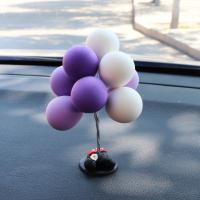 汽车摆件告白气球车内可爱创意个性中控台车载装饰品公仔卡通女 紫色系气球