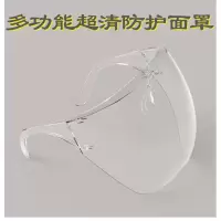 最新款防护隔离面罩防风沙防冲击防飞溅防尘 老款透明不防雾