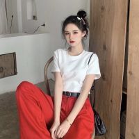 假两件短袖女夏季2021新款高腰短款露肚脐辣妹上衣韩版宽松t恤ins 白色单件 M