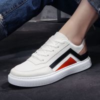 男鞋夏季2020新款百搭休闲小白鞋子男潮鞋薄款透气板鞋格子帆布鞋 白黄(8817) 39