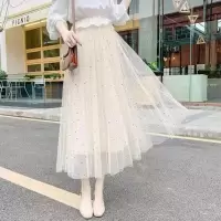 2020年早秋新款改良版旗袍连衣裙年轻款少女气质小清新日常温柔风 半身裙 星星半身裙 S [80-100]