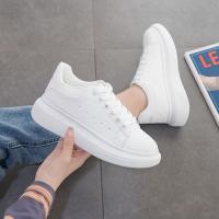 双星八特2021春秋爆款女韩版休闲厚底百搭潮流学生ins增高小白鞋 白白 35 女