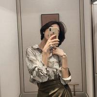 2021秋季新款夏chic港风套装初恋甜美法式复古茶歇衬衫连衣裙子 衬衫 S 建议80-95