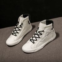 女鞋子2020潮鞋新款爆款百搭ins2021春季小白帆布高帮老爹鞋春秋 黑色[单里] 35