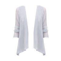 [两件套]雪纺连衣裙女遮肚韩版夏季女装2021新款潮长裙套装裙子 蓝色单件披肩 M 建议100斤以下