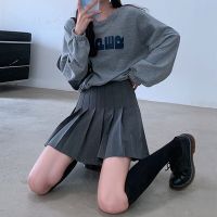 百褶裙女夏半身裙高档洋气高腰显瘦短裙辣妹a字裙子女夏2021新款 灰色 高品质 S 建议80-95斤穿