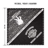 骑士防晒头巾街头人发带机车骑行遮脸蒙面hiphop街舞嘻哈表演方巾 黑色老兵不死 56*56