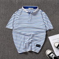 2020T恤新款韩版潮流男士宽松上衣服短袖polo衫棉质t恤夏装体恤衫 白色 L 100-130斤