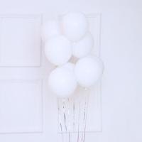 DIY气球布置 黑白色时尚派对气球 生日婚礼派对装饰彩色气球批发 白色20只