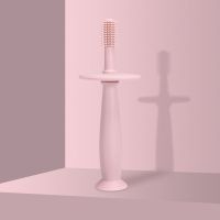 幼儿硅胶牙刷护齿宝宝牙胶儿童乳牙刷洗舌苔婴儿用品牙胶2021新品 粉色