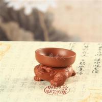 宜兴原矿紫砂蟾蜍茶滤茶漏茶道零配件过滤网过滤器精品茶盘摆件 蟾蜍茶漏--红色