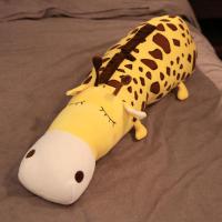 动物抱枕长条枕女生睡觉夹腿抱枕陪你睡觉孕妇床头靠枕靠垫可拆洗 长颈鹿 小号90cm