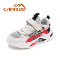 CAMKIDS男童鞋子2021夏季新款儿童框子鞋镂空透气中大童跑步鞋潮 2203白灰红 【夏季镂空框子鞋】 28 内长1