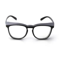 轻盈骑车防风沙护目眼镜个性防紫外线防花粉透明高清防雾防护眼镜 黑色 单眼镜
