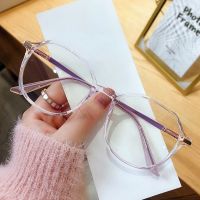 防蓝光眼镜女防辐射抗疲劳电脑手机护目镜男防紫外线平光眼镜 透紫框(送镜盒+镜布+检测) 无度数平光+防蓝光+防辐射