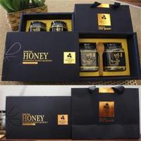 蜂蜜包装盒土蜂蜜包装盒礼盒蜂蜜盒子蜂蜜礼盒包装盒可加印 黑色 2*1斤装礼盒