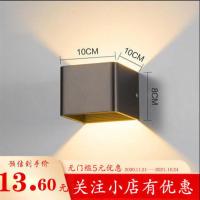灯墙壁壁灯led床头壁灯卧室欧式电视墙壁灯客厅小壁灯小夜灯 黑色小号室内3W 暖光