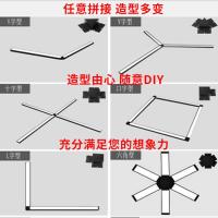 LED吊灯吸顶灯方通格栅专用办公室长条吊灯商场健身房创意拼接 黑色60*40mm拼接