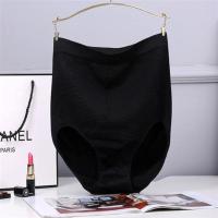 加肥加大码200斤高腰蜂巢暖宫内裤女收腹提臀无缝一片式三角底裤 黑色高腰蜂巢 大码(适合120斤-210斤)