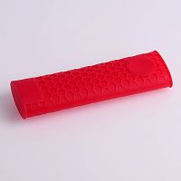 硅胶锅把套炒锅锅柄套煎锅奶锅锅把手套 适用直径3.5-3.9厘米锅柄 蜂窝6边形糖果红1个 适用直径3.5-3.9厘米圆