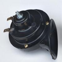 汽车蜗牛电喇叭12V奥迪声音 鸣笛超响双音喇叭摩托车电动车喇叭 纯黑款12v单只