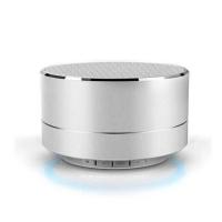 无线蓝牙音箱低音炮便携式蓝牙音响迷你七彩灯插卡户外车载音响 A10 气质银 标配[充电线]