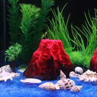 火山石造景鱼缸装饰品小假山造景石套餐小摆件水族箱布景仿真火山 大号火山(单独)