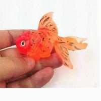 鱼缸造景装饰假鱼仿真金鱼海马荧光金鱼海马硅胶观赏鱼 红色金鱼
